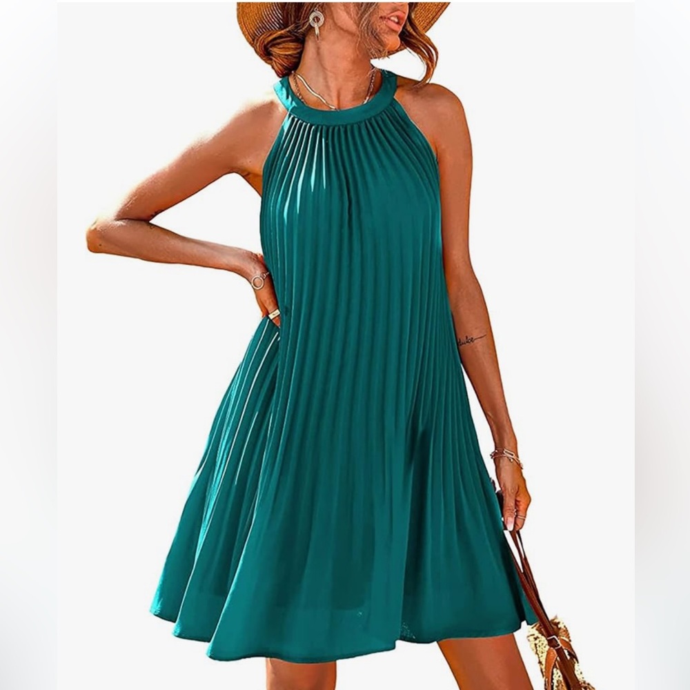 Halter Neck Sleeveless Mini Dress